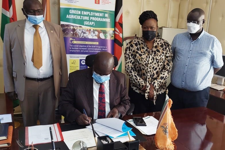 MESPT and Trans Nzoia County Government agrees to rollout the 5 years Green Employment in Agriculture Programme in the County