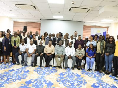 ToTs pose for a photo with the MESPT team and the lead facilitator