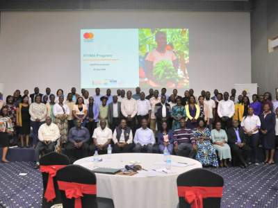 A photo of Sacco leaders, county cooperative directors, FIYMA program partners taken during the engagement forum